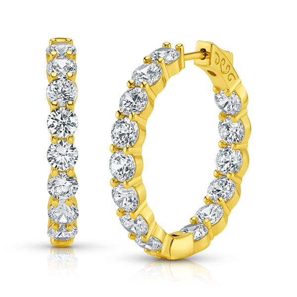 5MM CZ HOOPS, 35MM GOLD BR