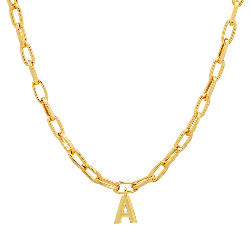 INITIAL PAPERCLIP CHAIN GOLD