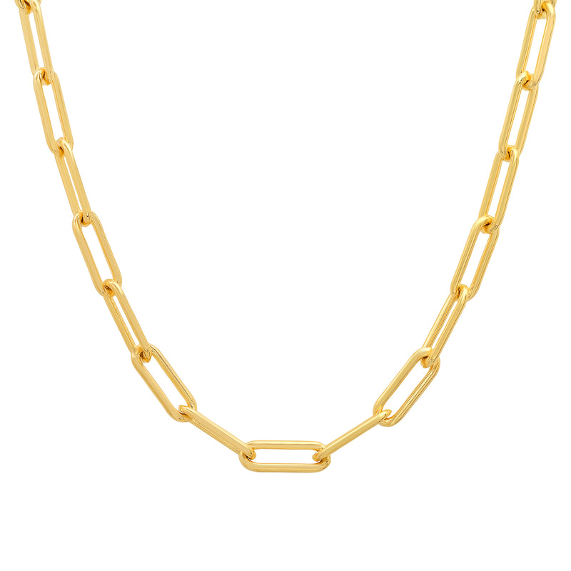 THICK PAPERCLIP CHAIN GOLD