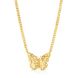 GOLD 80'S BUTTERFLY NECKLACE