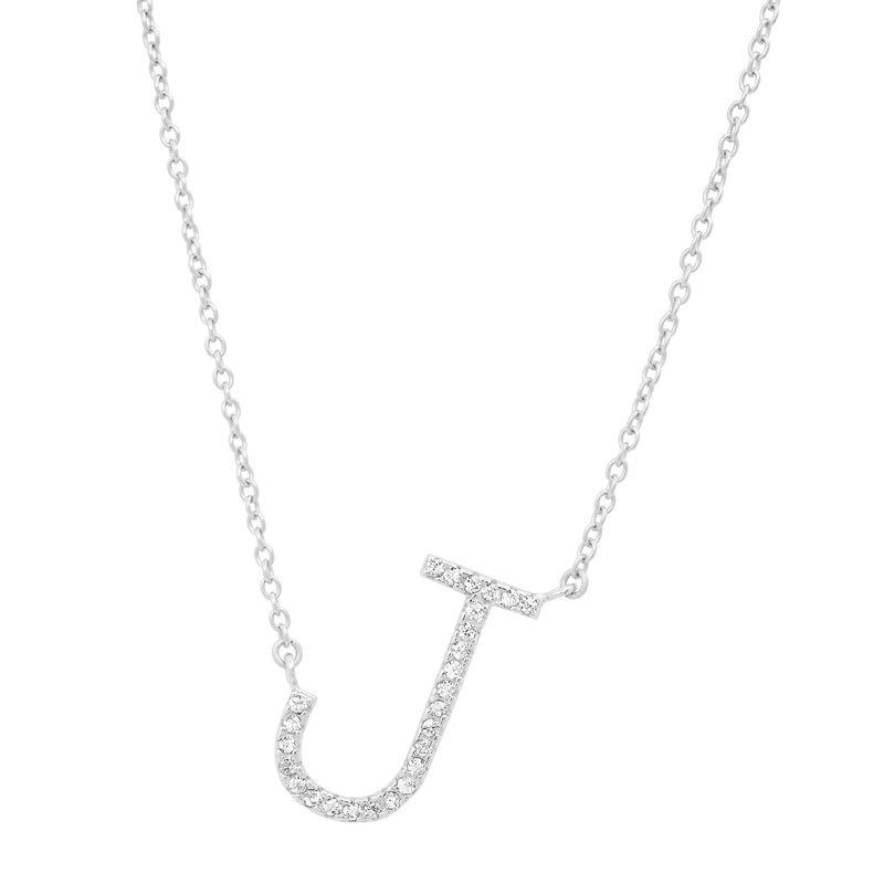 INITIAL NECKLACE, SILVER