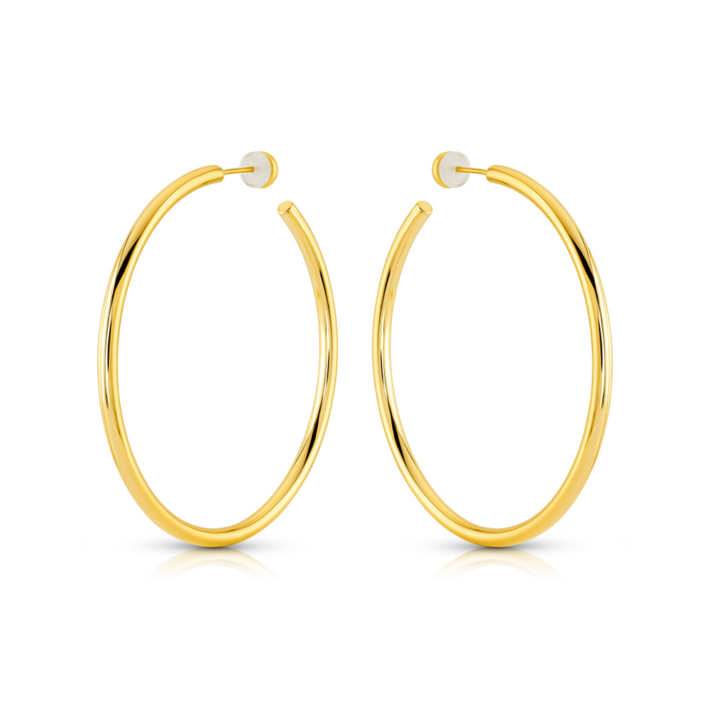 60MM HOLLOW HOOP EARRINGS, GOLD BR – JEN HANSEN