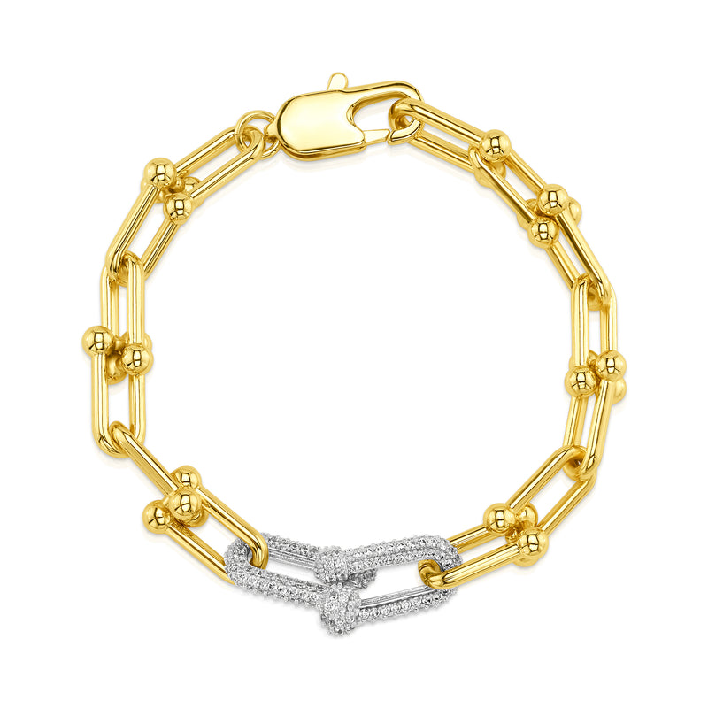 HARDWARE LINK BRACELET, GOLD BR
