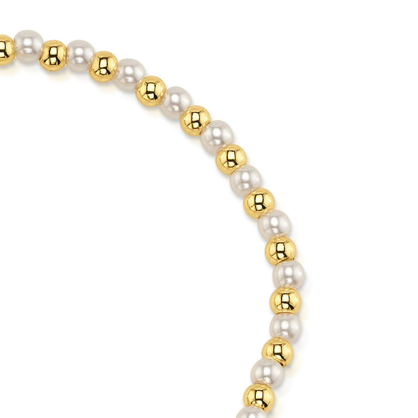 PEARL STRETCH BRACELET, GOLD