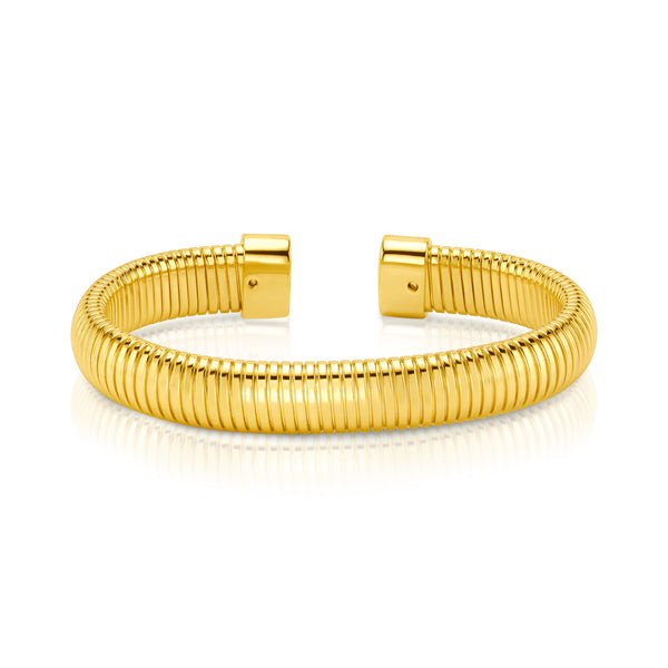 RIBBED CUFF BRACELET, GOLD BR – JEN HANSEN