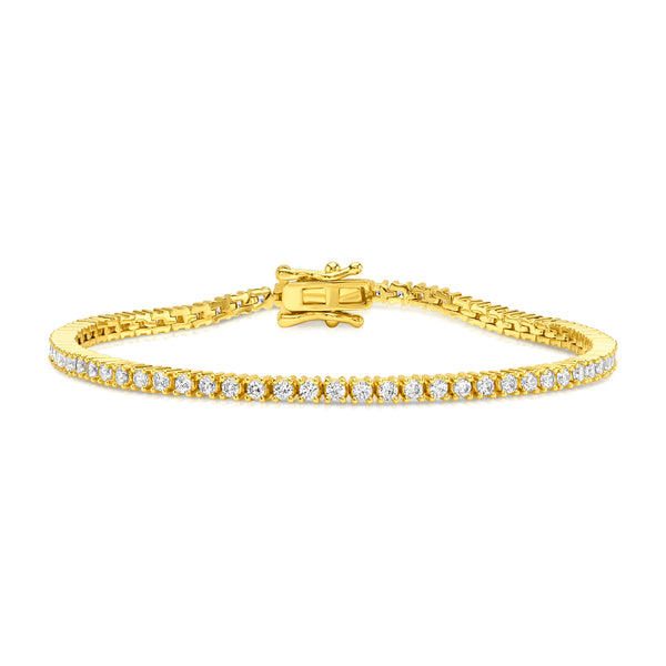 2MM TENNIS BRACLET, GOLD BR 7"