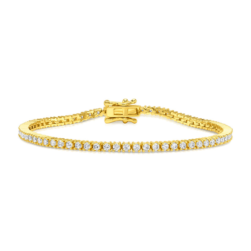 2MM TENNIS BRACLET, GOLD BR 7"