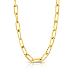 CHUNKY PAPERCLIP NECKLACE, GOLD