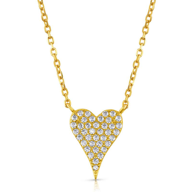 POINTED HEART NECKLACE, GOLD