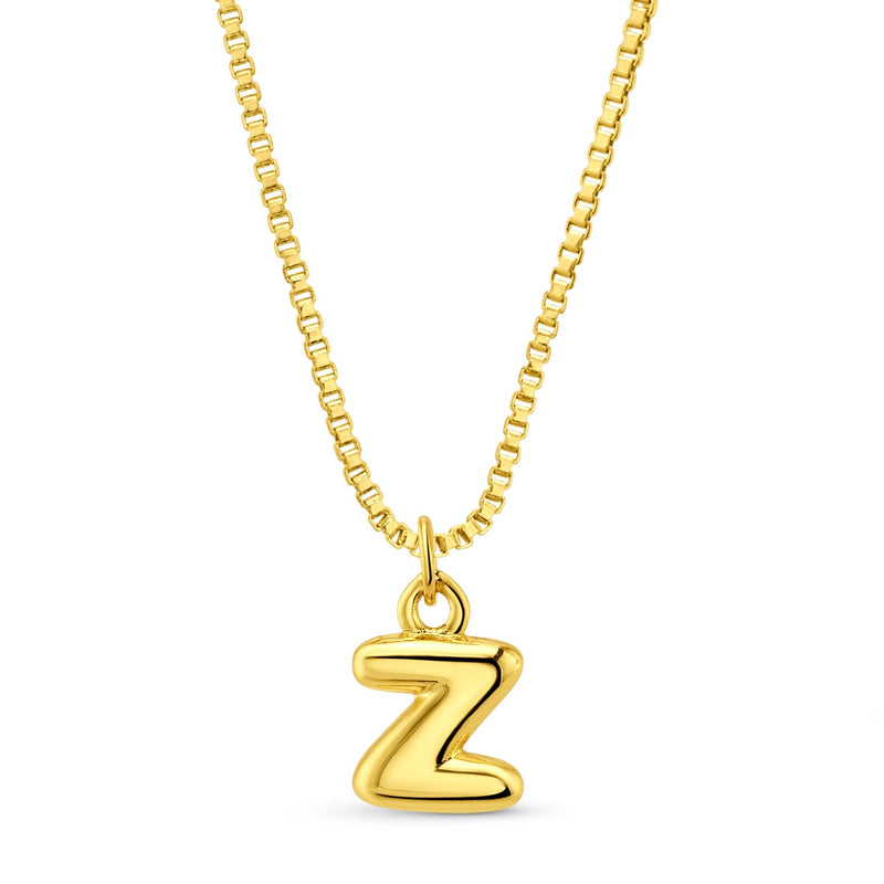 BABY BUBBLE INITIAL NECKLACE, GOLD