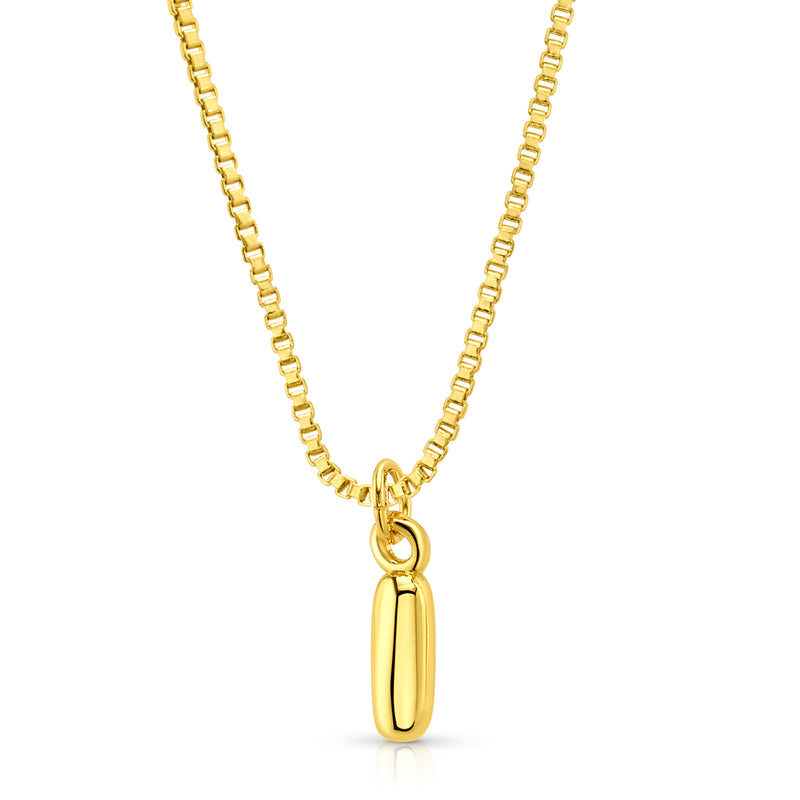 BABY BUBBLE INITIAL NECKLACE, GOLD