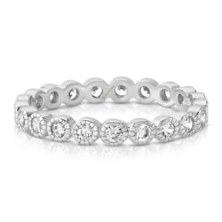 THIN ROUND ETERNITY BAND, SILVER