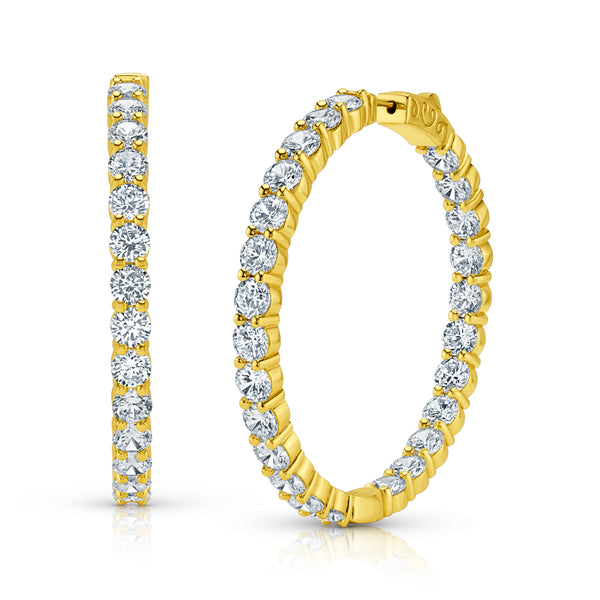 5MM CZ HOOPS, 45MM GOLD BR