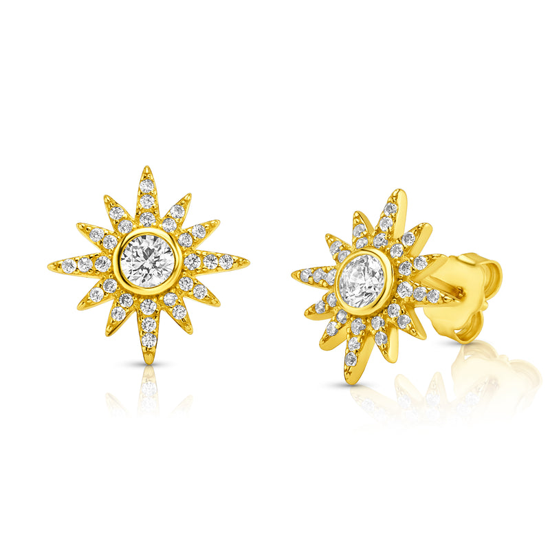 NOVA STUD EARRINGS, GOLD