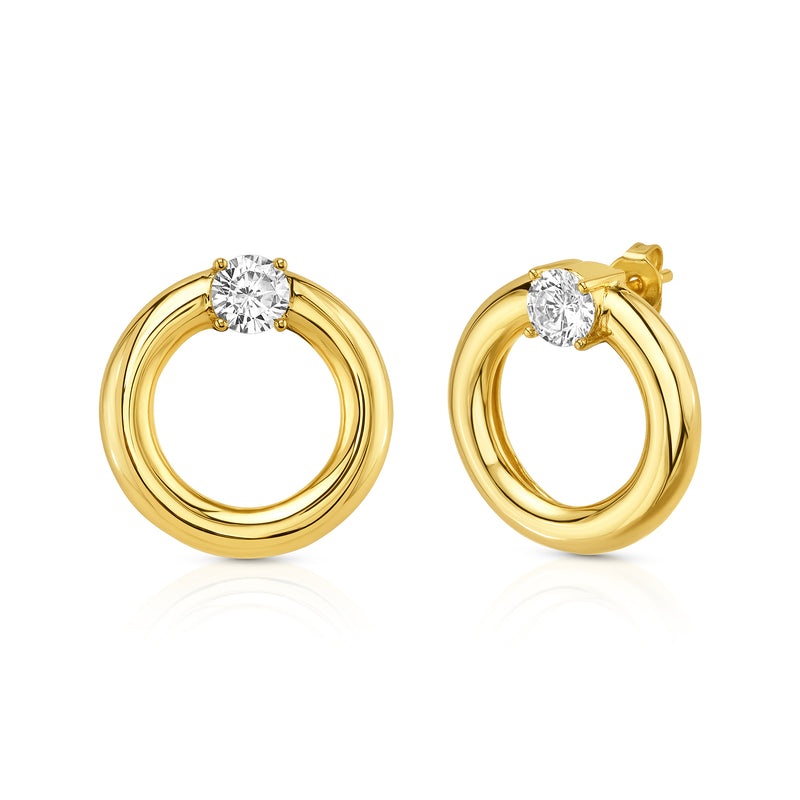 PORTAL EARRINGS, GOLD BR