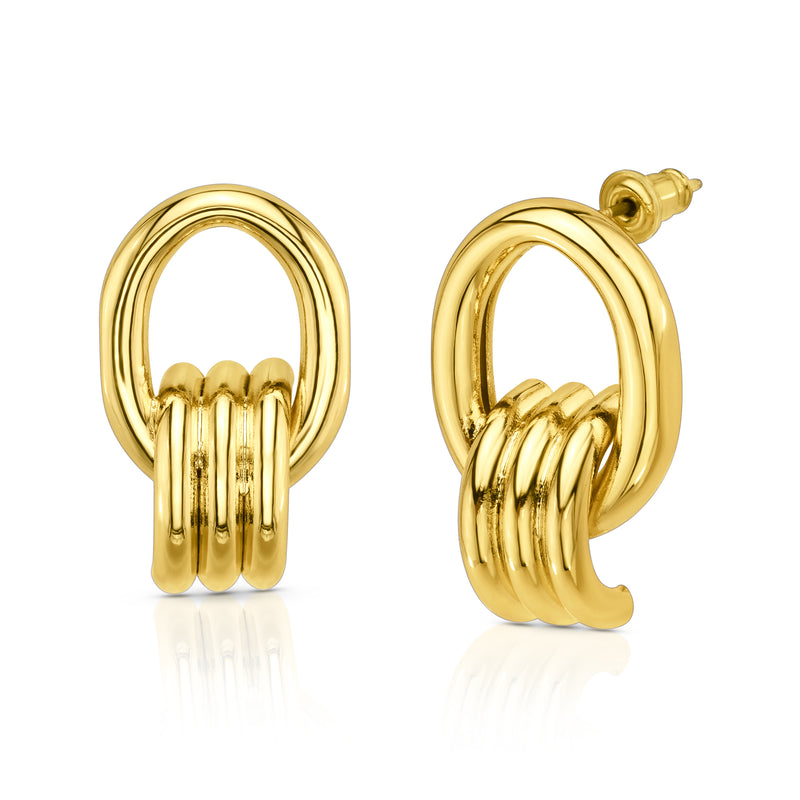 PARADOX EARRINGS, GOLD BR