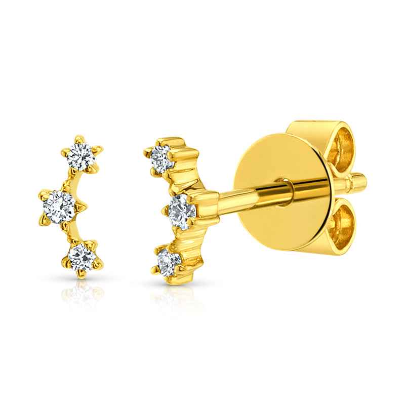 STARRY NIGHT DIAMOND STUDS, 14kt GOLD