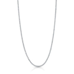 2MM TENNIS NECKLACE, SILVER BR