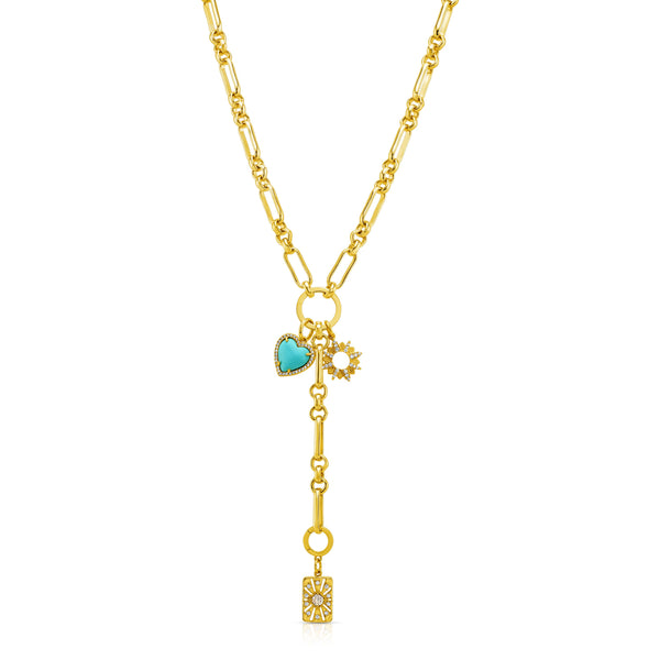 CHARMED VENTURE NECKLACE, GOLD BR