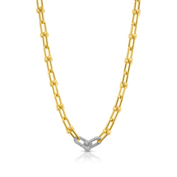 HARDWARE LINK NECKLACE, GOLD BR – JEN HANSEN display picture 2