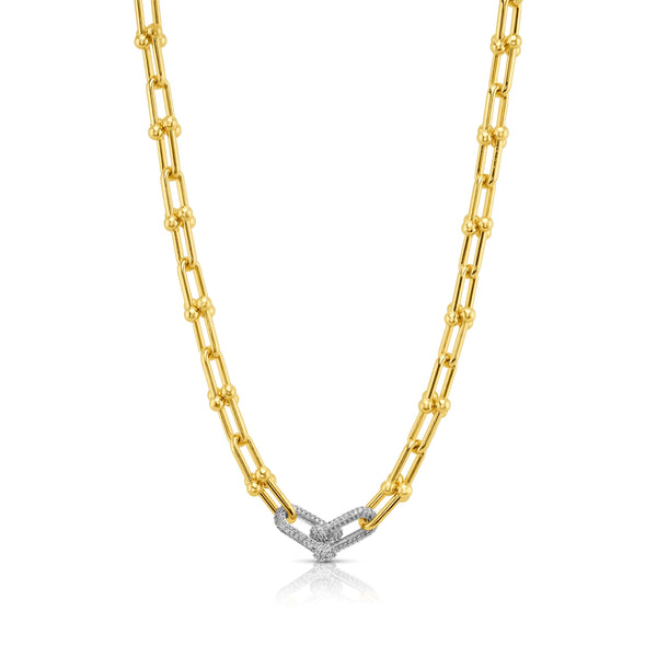 HARDWARE LINK NECKLACE, GOLD BR