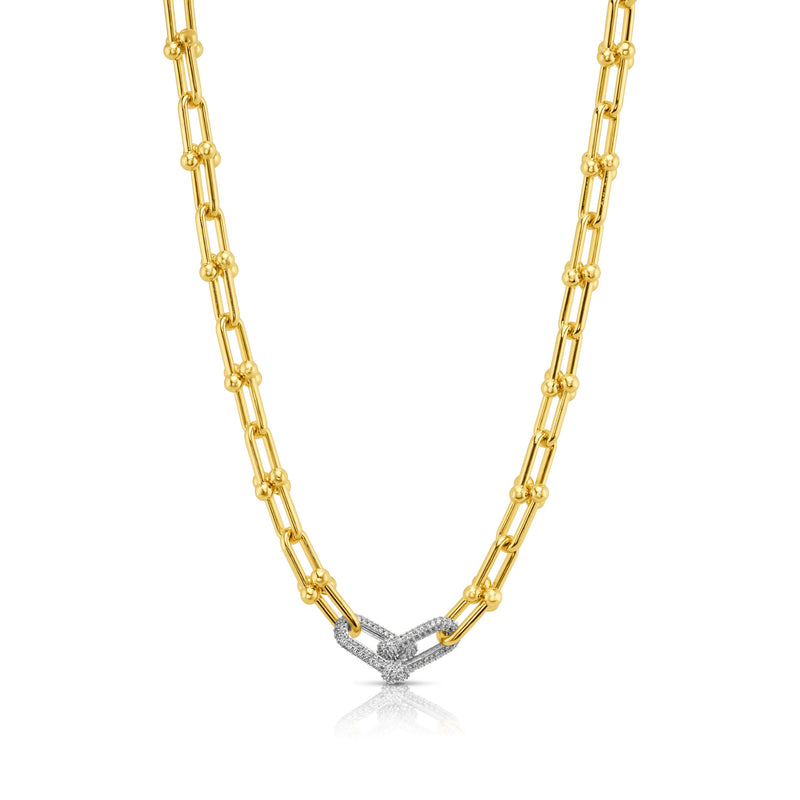 HARDWARE LINK NECKLACE, GOLD BR