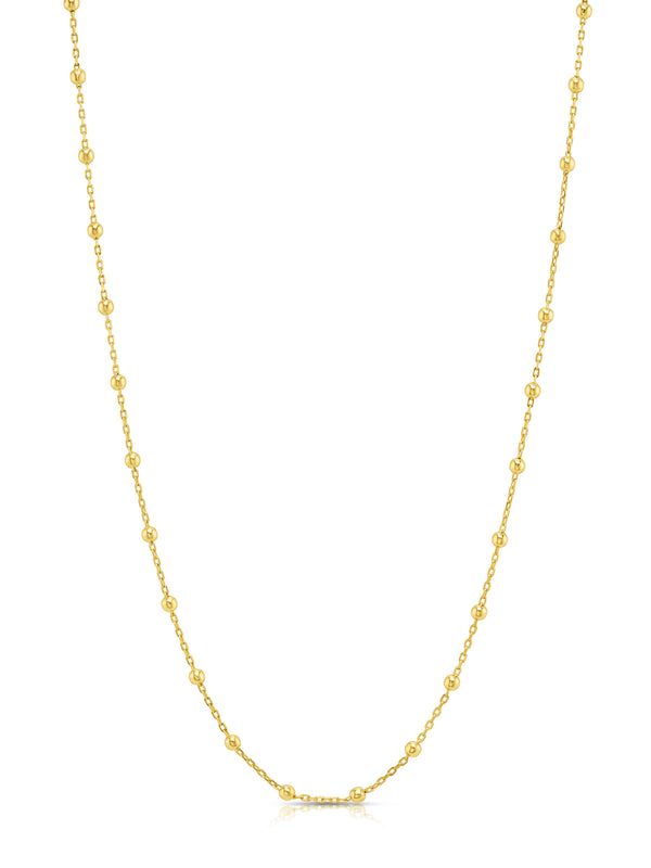 PEBBLE STATION NECKLACE, GOLD