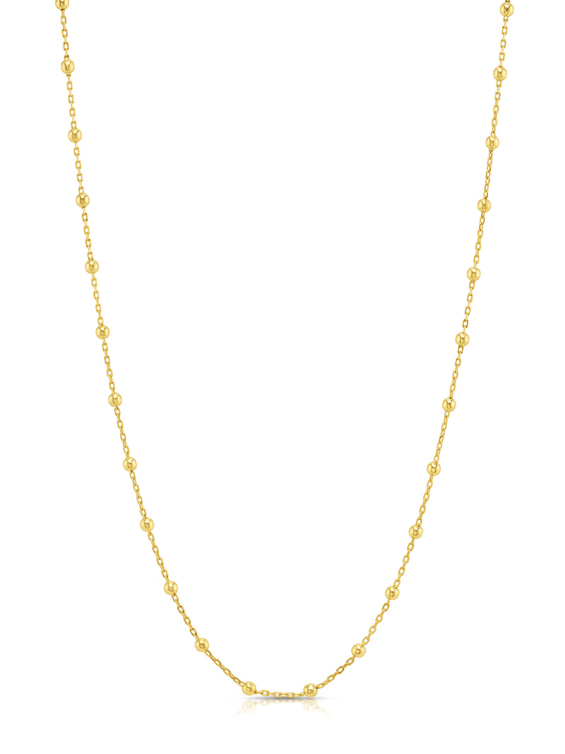 PEBBLE STATION NECKLACE, GOLD