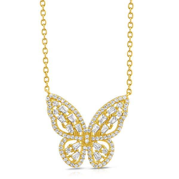 RADIANT BUTTERFLY NECKLACE, GOLD