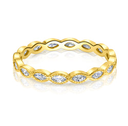 MARQUISE ETERNITY RING, GOLD