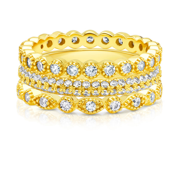 TRIPLE STACK RING, GOLD