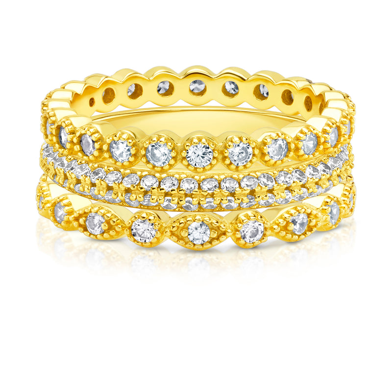 TRIPLE STACK RING, GOLD