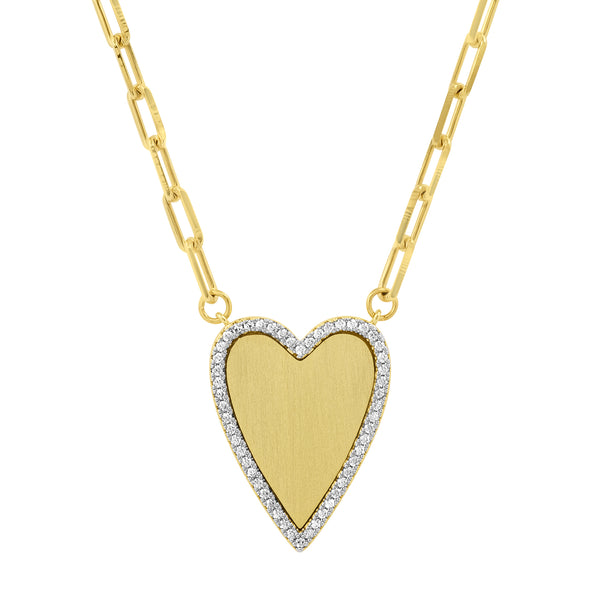 HEART OF GOLD, THIN PAPERCLIP 18"