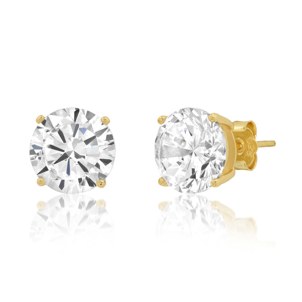10 MM SOLITAIRE STUD, GOLD