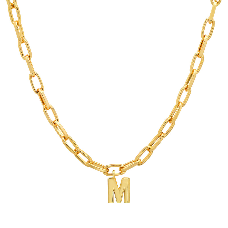 INITIAL PAPERCLIP CHAIN GOLD