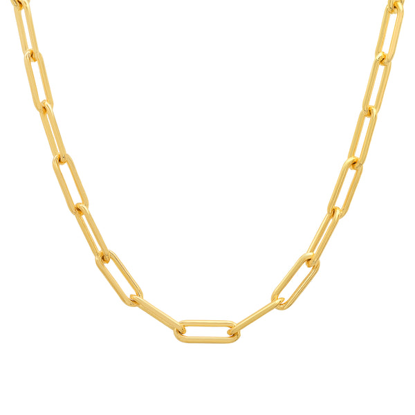 THICK PAPERCLIP CHAIN GOLD