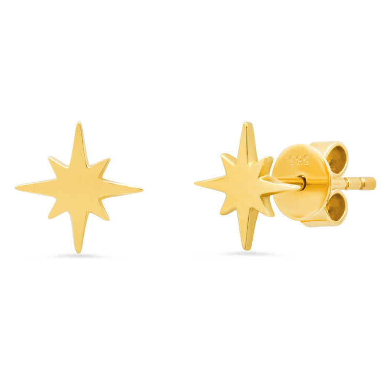 Mini Guiding Star Studs 14kt Gold