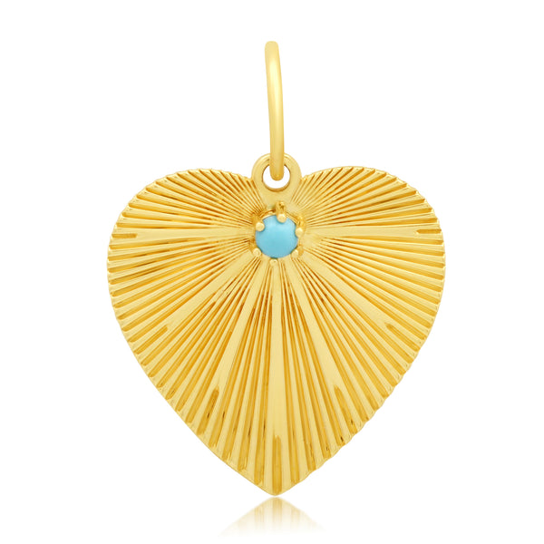 Ray of Light Turquoise Heart 14kt Gold
