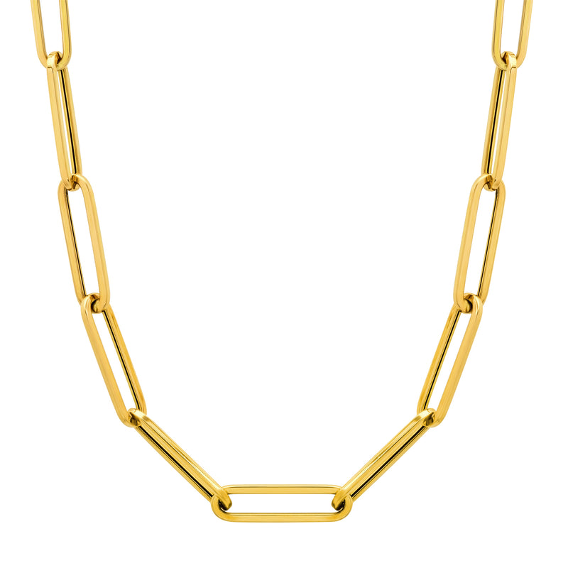 XL PAPERCLIP CHAIN, 14kt GOLD