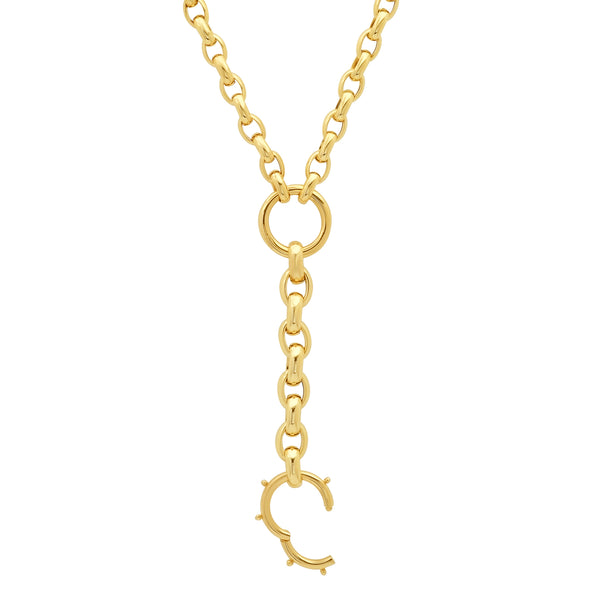 DIVERSITY CHAIN WITH DOUBLE ENHANCER, 14kt GOLD, 18"