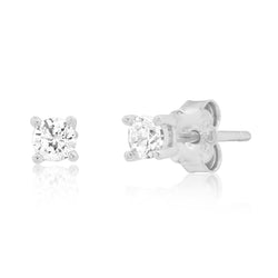 3 MM SOLITAIRE STUD, SILVER
