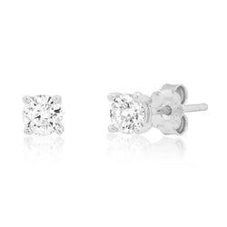 4 MM SOLITAIRE STUD, SILVER