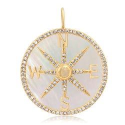 DIVINE DIRECTION MOTHER OF PEARL, 14KT GOLD