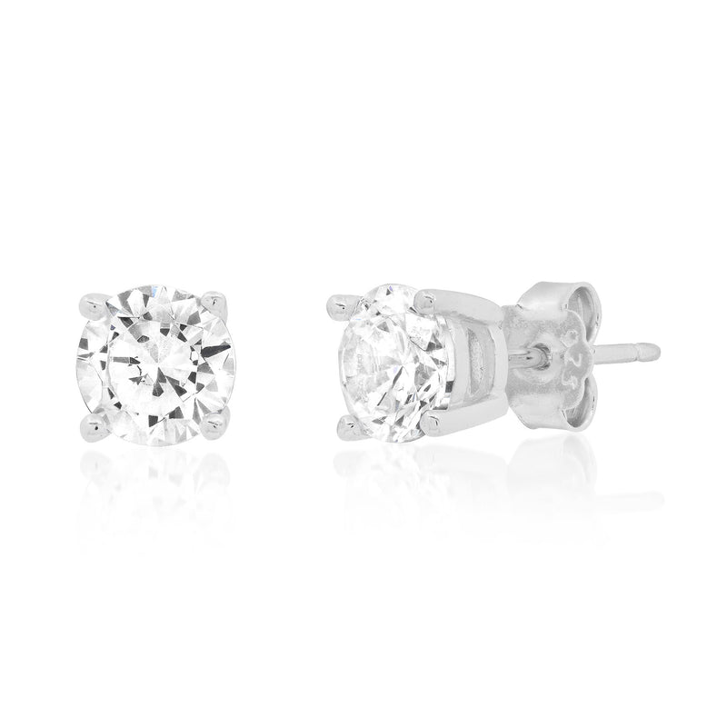 6 MM SOLITAIRE STUD, SILVER