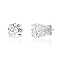 7 MM SOLITAIRE STUD, SILVER