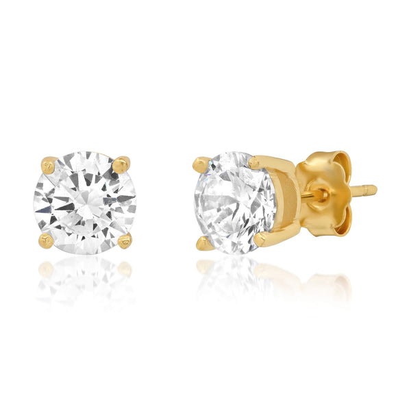 8 MM SOLITAIRE STUD, GOLD