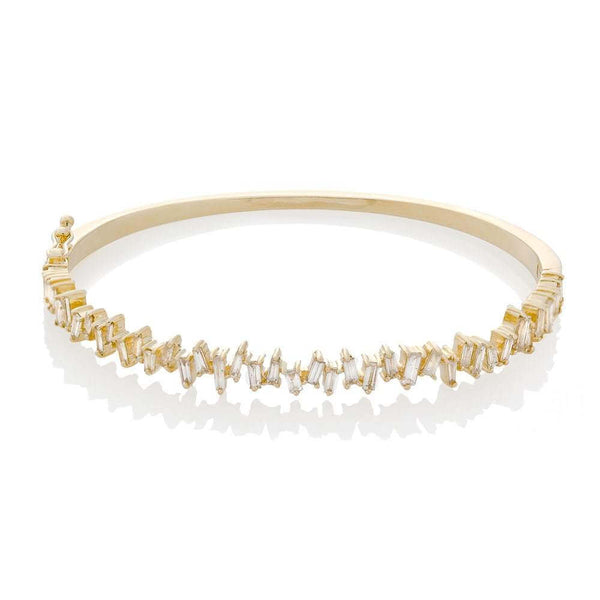 DIAMOND BAGUETTE AKIN BRACELET, GOLD