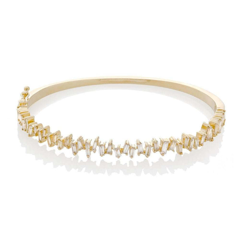 DIAMOND BAGUETTE AKIN BRACELET, GOLD