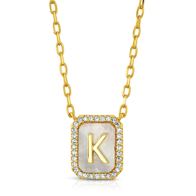 K Tberfil Letter Pendant with Petite Adjustable Chain Necklace – Carisma  Collections