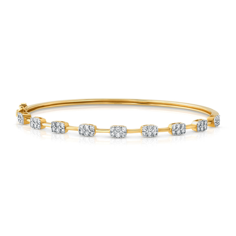 Nikita Studded Pave Diamond Bangle Bracelet – RW Fine Jewelry